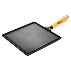 Plancha de hierro lisa cuadrada 26x26 cm