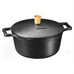 Cacerola de hierro con tapa y asas de hierro 4lt