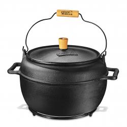 Olla de hierro Natural con tapa de hierro 9 lt