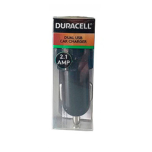 Cargador de celular doble USB para auto Duracell 