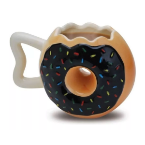 Taza de Cerámica Donut para café Color Chocolate