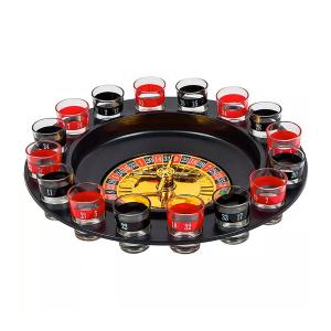 Ruleta De Tragos con 16 Shot De Vidrio 