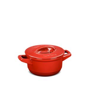 Cacerola De Cermica Roja 1100 ml con Tapa cermica
