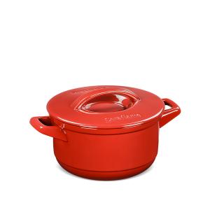 Cacerola De Cermica Roja 2500 ml con Tapa cermica