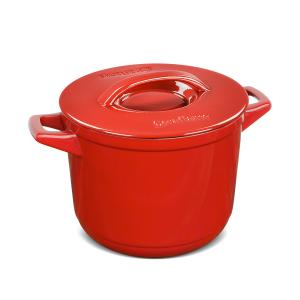 Cacerola Alta De Cermica Roja 7000 ml con Tapa cermica