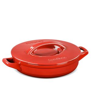 Cazuela De Cermica Roja 2500 ml con Tapa cermica