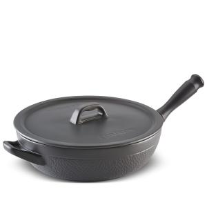 Sartn De Cermica Grafito 28 cm con Tapa cermica